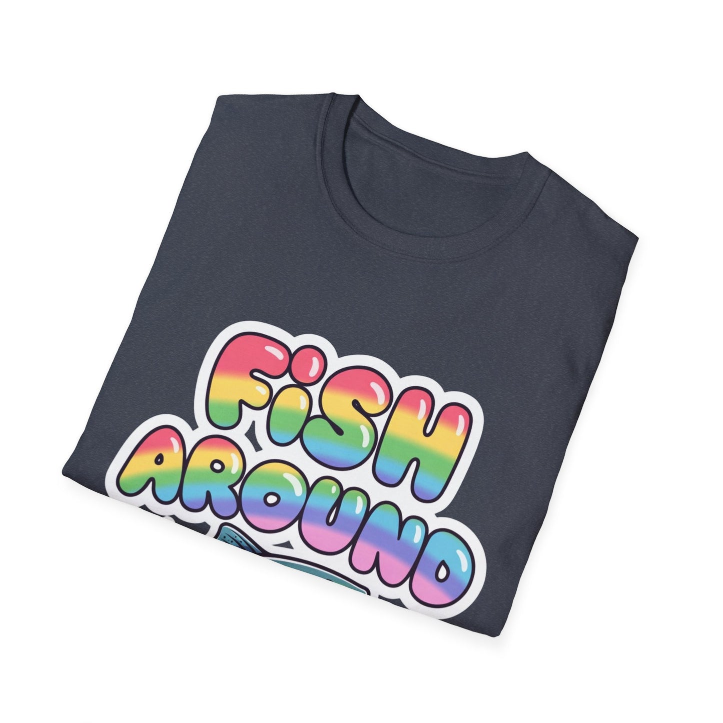 Fish Around Find Trout T-Shirt – Colorful Retro Fishing Tee