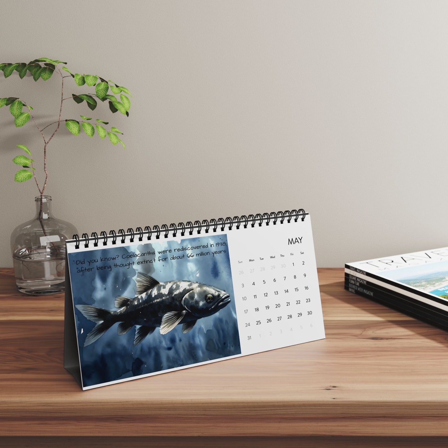 Marine Biology Desktop Calendar 2026 - Ocean-Inspired Monthly Planner