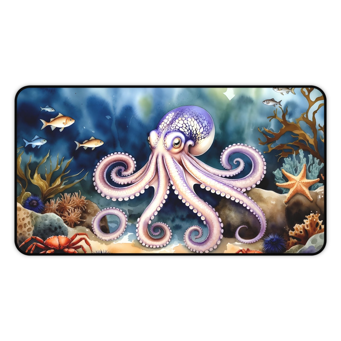 Octopus Underwater Desk Mat — Ocean Sea Life Mouse Pad