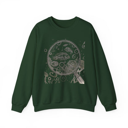 Microscope Lens with Microorganisms Sweatshirt | Marine Biology Tee