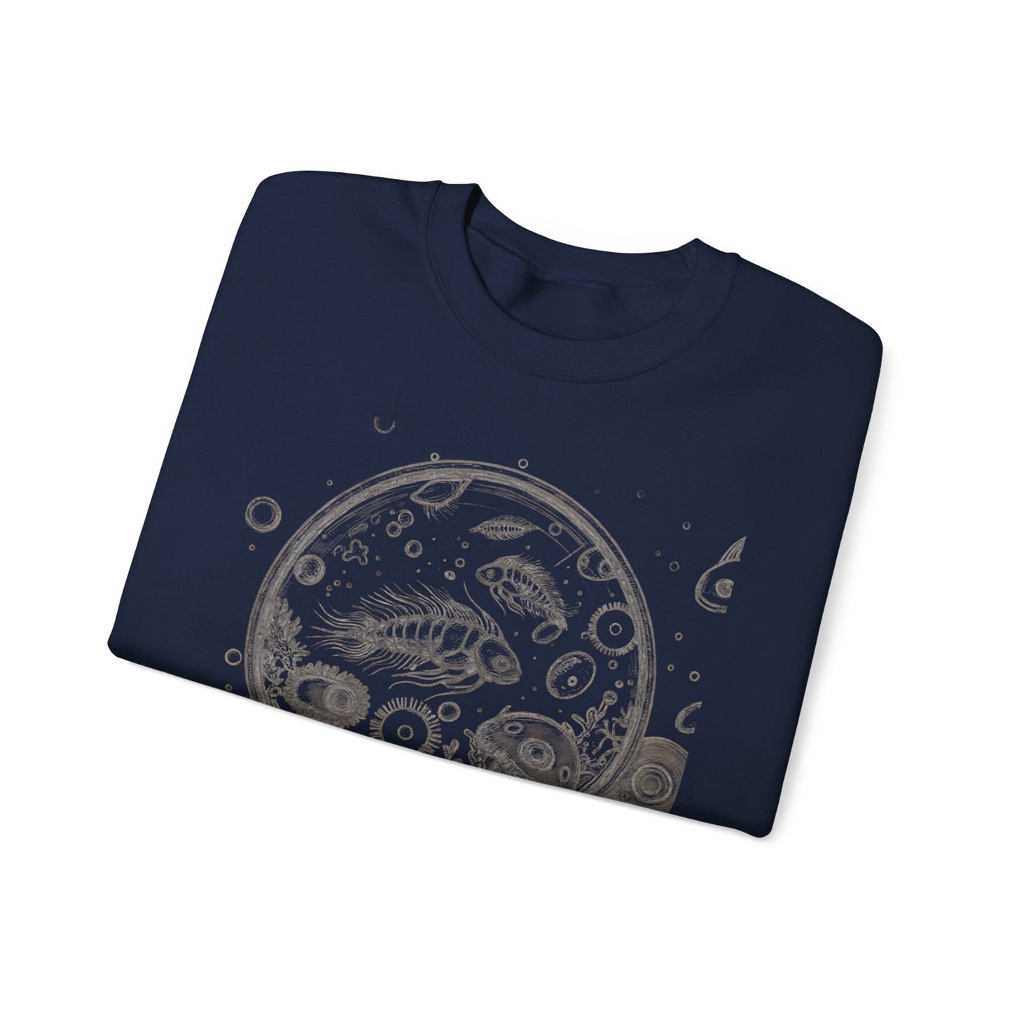 Microscope Lens with Microorganisms Sweatshirt | Marine Biology Tee