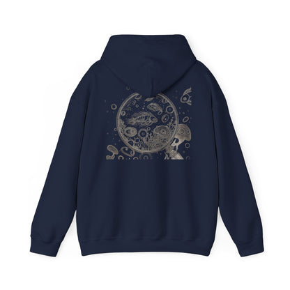Protect What You Can't See Hoodie | Microscopic Marine Organisms Illustration