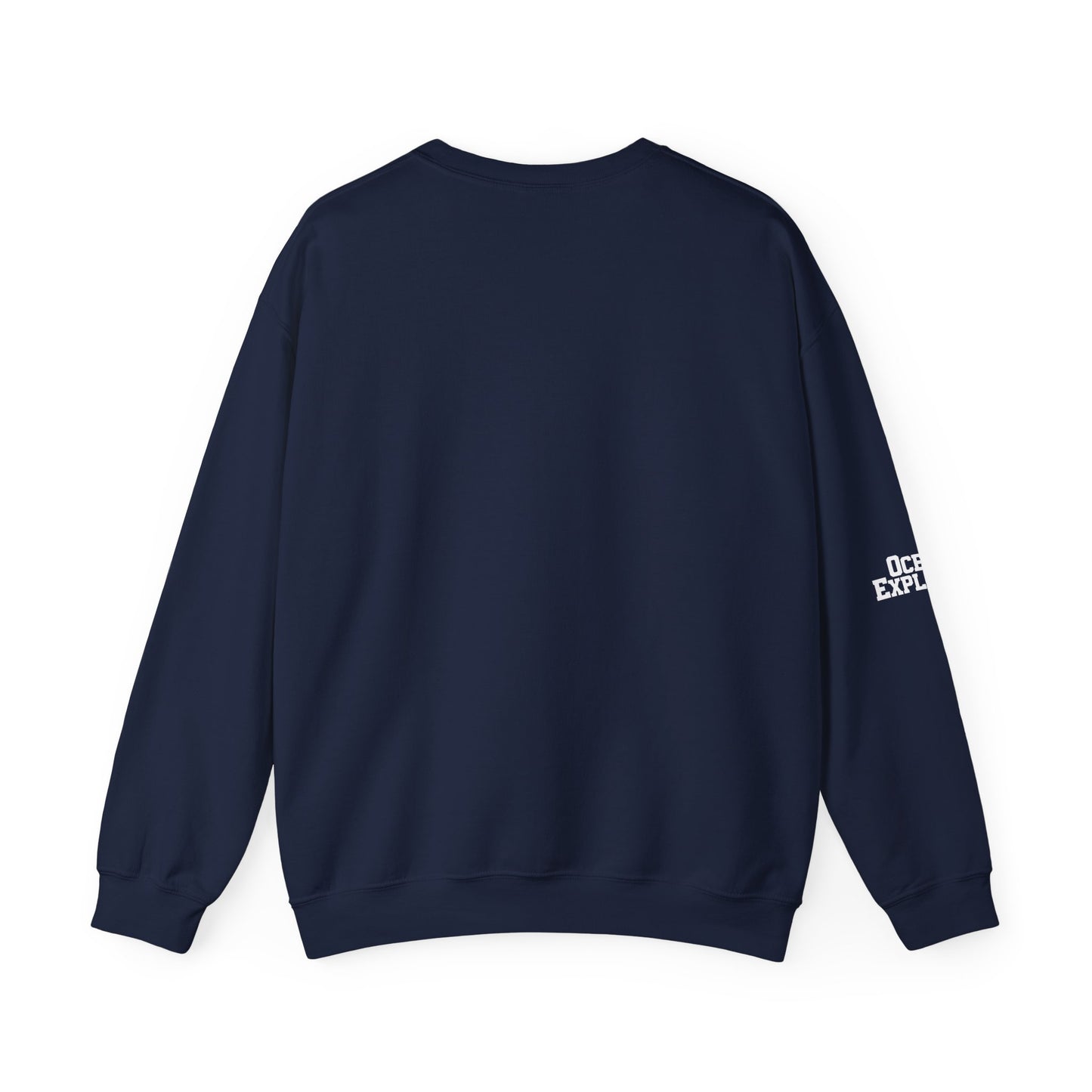 Ocean Microbe Crewneck Sweatshirt — Marine Life Water Droplet Design