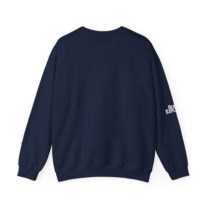 Ocean Microbe Crewneck Sweatshirt — Marine Life Water Droplet Design