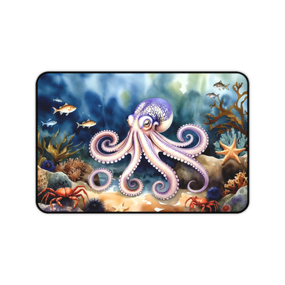 Octopus Underwater Desk Mat — Ocean Sea Life Mouse Pad
