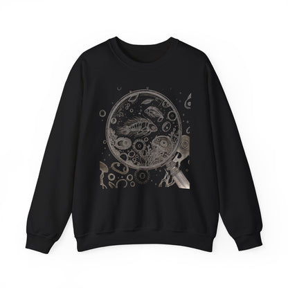 Microscope Lens with Microorganisms Sweatshirt | Marine Biology Tee