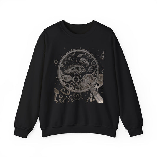 Microscope Lens with Microorganisms Sweatshirt | Marine Biology Tee