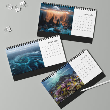 Marine Biology Desktop Calendar 2026 — Life, Science & Ocean Secrets