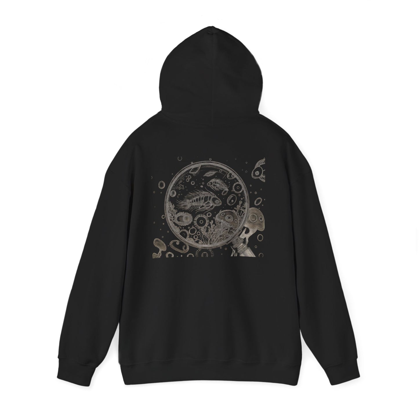 Protect What You Can't See Hoodie | Microscopic Marine Organisms Illustration