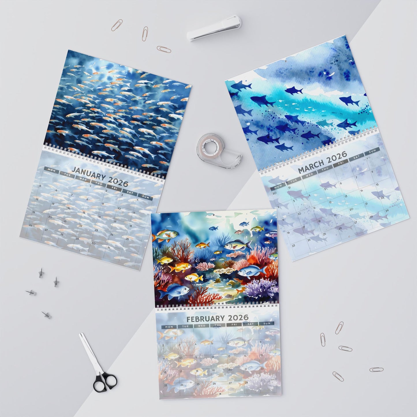 2026 Ocean Calendar — 12‑Month Marine Fish Wall Calendar: A Celebration of Oceans & Marine Biodiversity