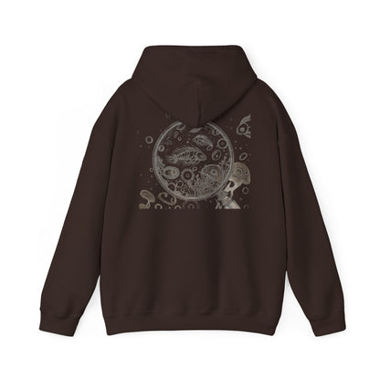 Protect What You Can't See Hoodie | Microscopic Marine Organisms Illustration