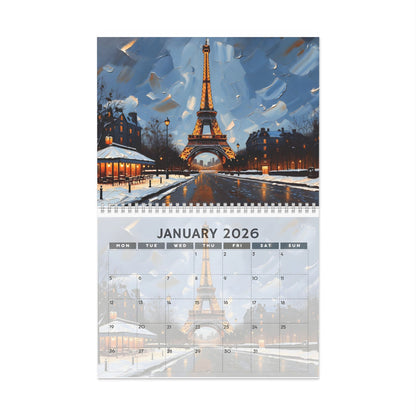 Tourism Wall Art Calendar 2026 | Wall Calendar, Monthly Illustrated Destinations
