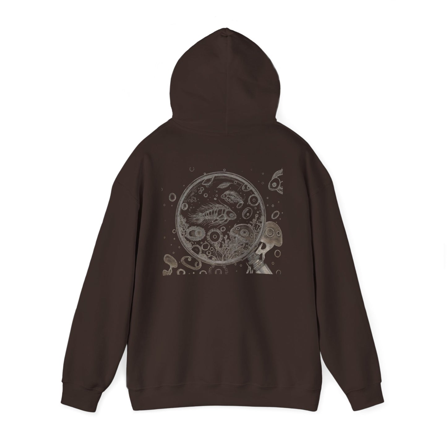 Protect What You Can't See Hoodie | Microscopic Marine Organisms Illustration