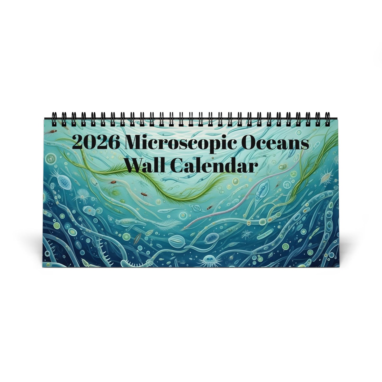 2026 Microscopic Oceans Desktop Calendar — Illustrated Science Desk Planner