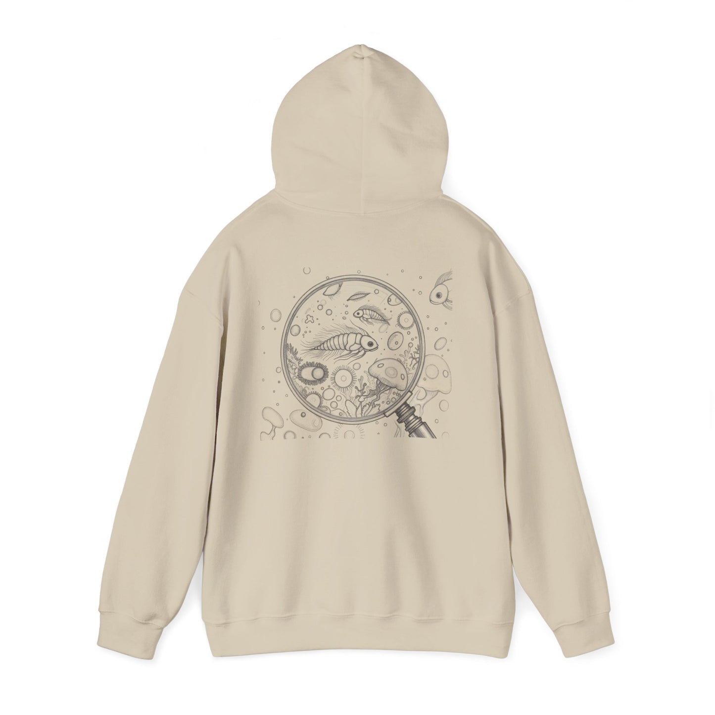 Protect What You Can't See Hoodie | Microscopic Marine Organisms Illustration