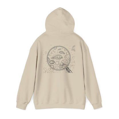 Protect What You Can't See Hoodie | Microscopic Marine Organisms Illustration