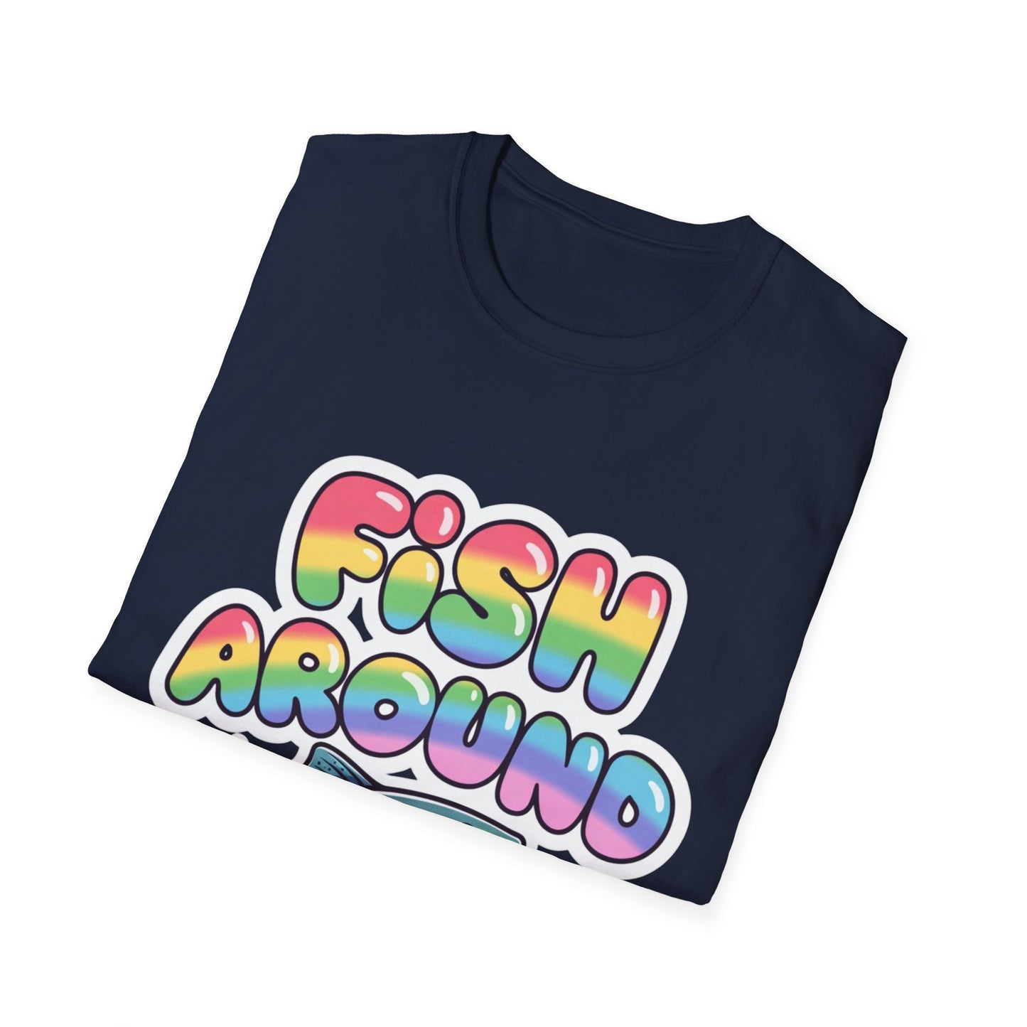 Fish Around Find Trout T-Shirt – Colorful Retro Fishing Tee