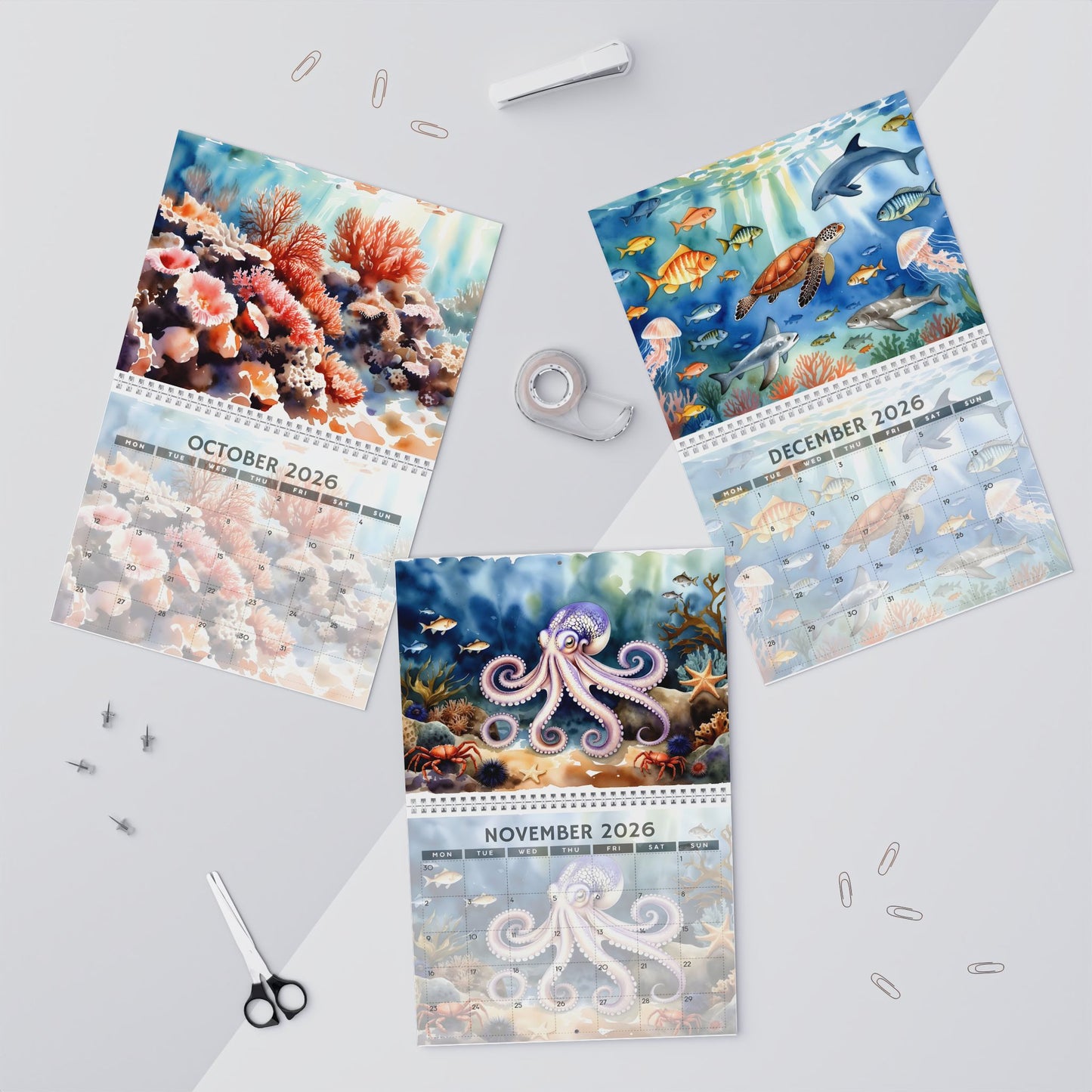 2026 Ocean Calendar — 12‑Month Marine Fish Wall Calendar: A Celebration of Oceans & Marine Biodiversity