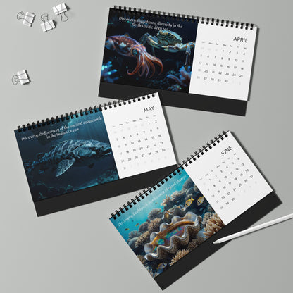 Marine Biology Desktop Calendar 2026 — Life, Science & Ocean Secrets