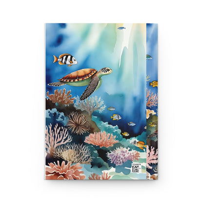 Personalized Hardcover Journal — "Observations from the Deep" Ocean Lovers Notebook
