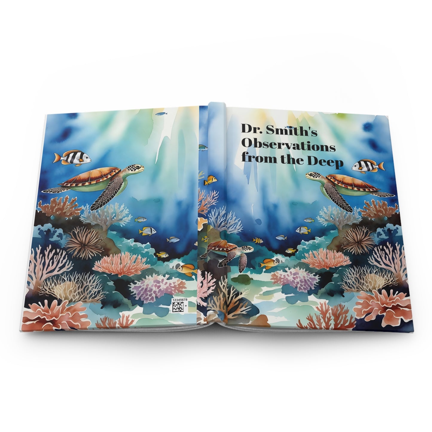 Personalized Hardcover Journal — "Observations from the Deep" Ocean Lovers Notebook