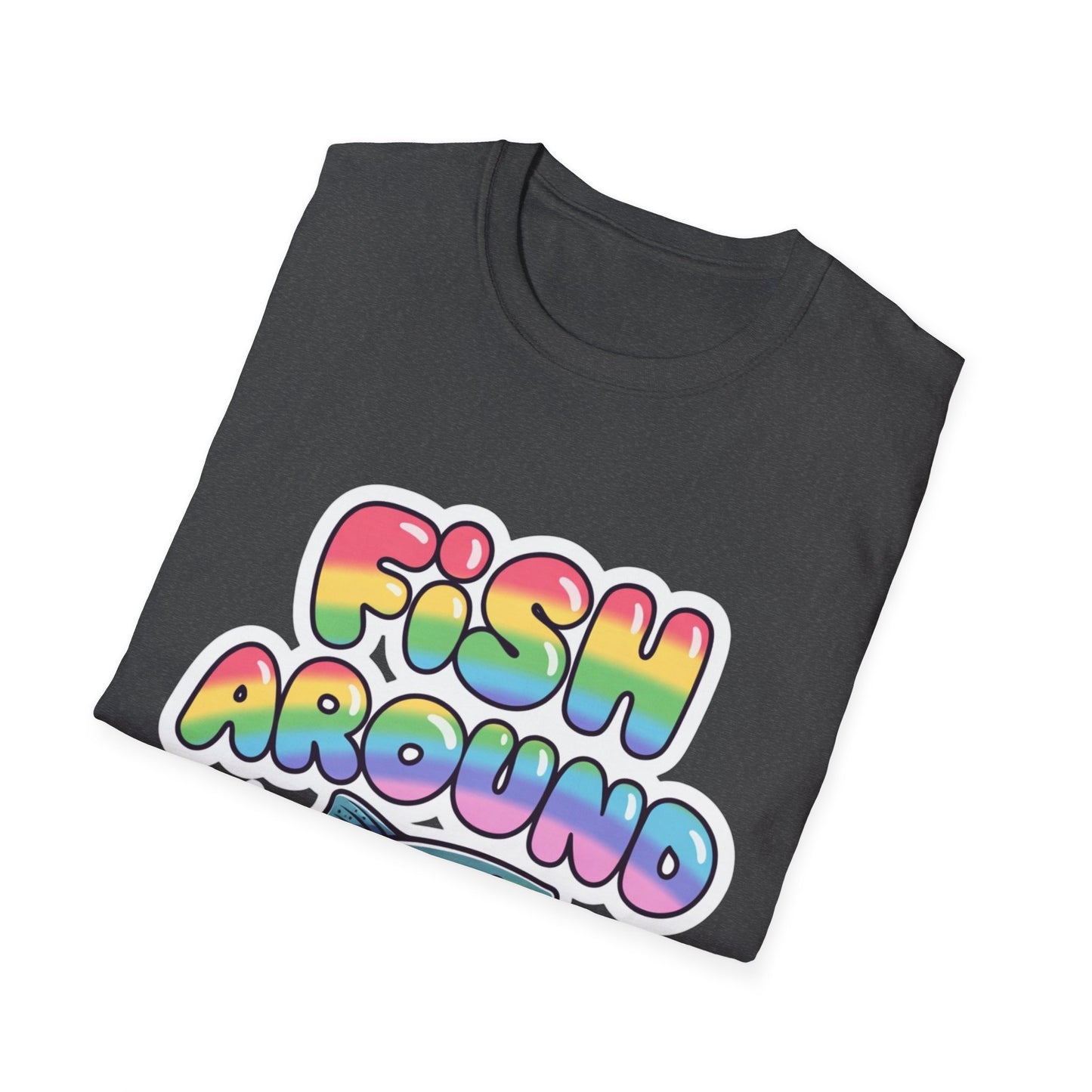 Fish Around Find Trout T-Shirt – Colorful Retro Fishing Tee