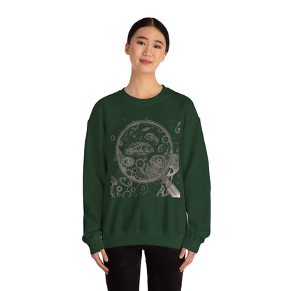 Microscope Lens with Microorganisms Sweatshirt | Marine Biology Tee