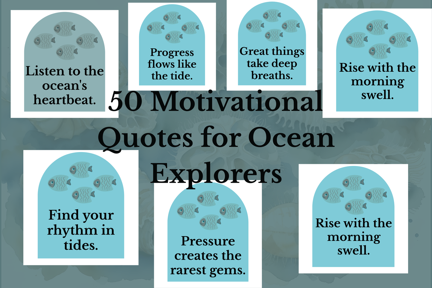 Deep Sea Wisdom Stickers | 50 Motivational Quotes for Ocean Lovers