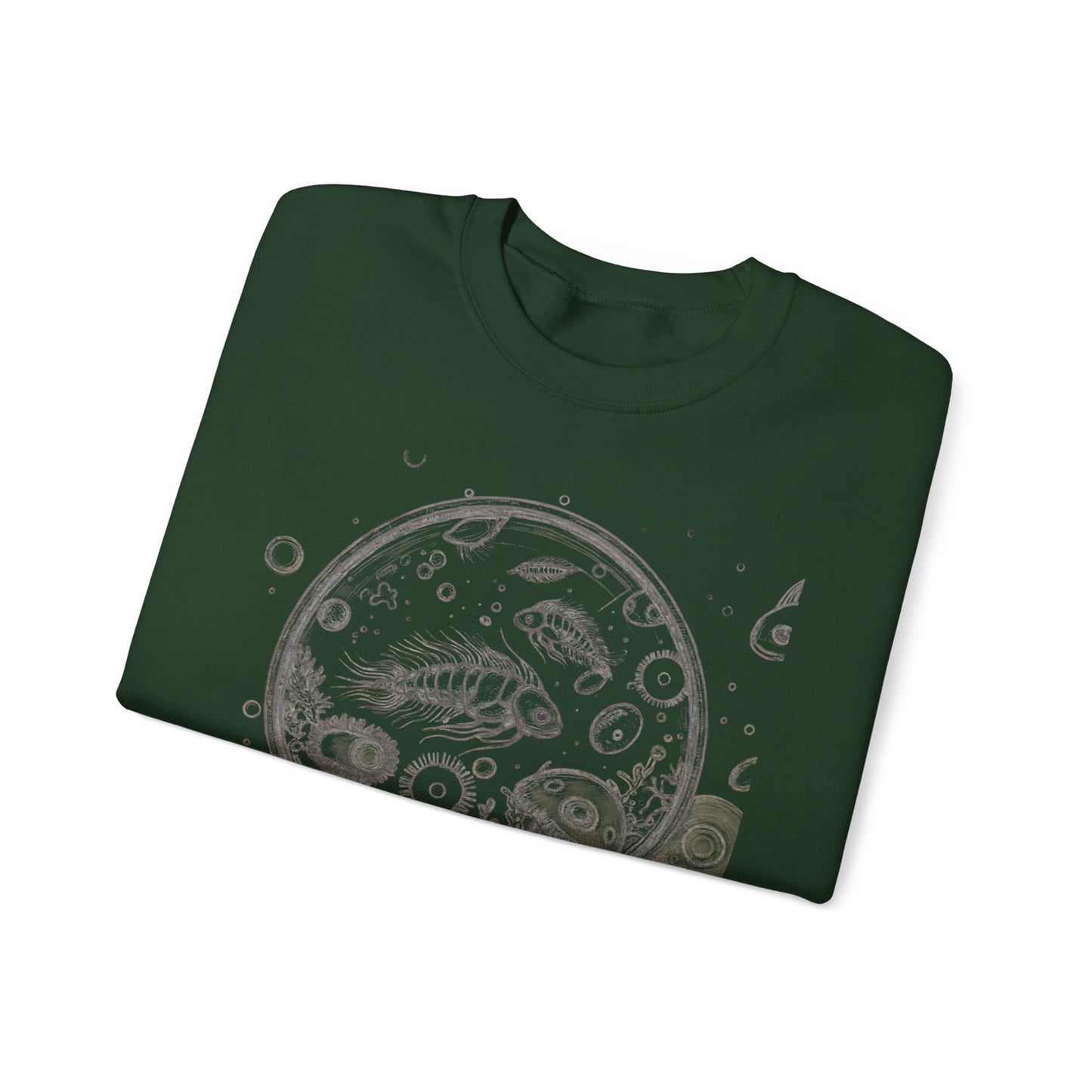 Microscope Lens with Microorganisms Sweatshirt | Marine Biology Tee