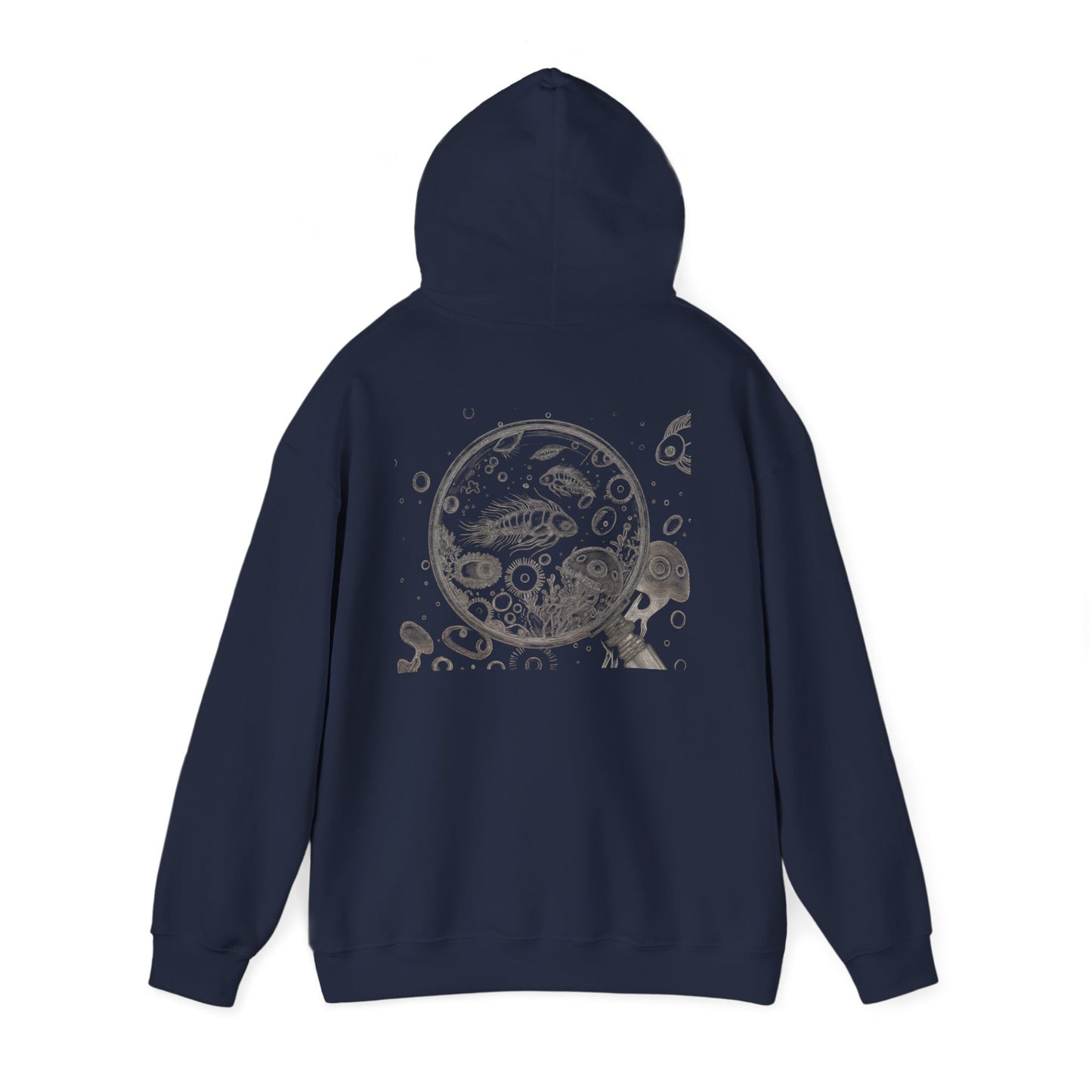Protect What You Can't See Hoodie | Microscopic Marine Organisms Illustration