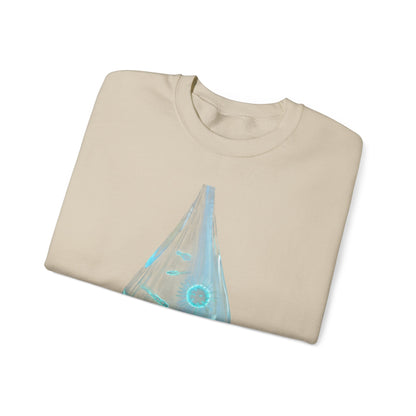 Ocean Microbe Crewneck Sweatshirt — Marine Life Water Droplet Design