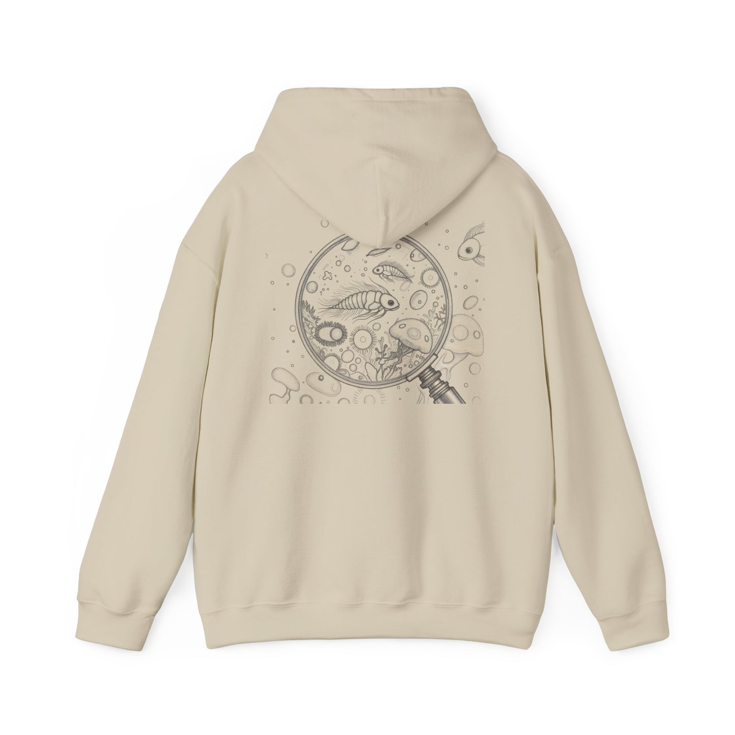 Protect What You Can't See Hoodie | Microscopic Marine Organisms Illustration