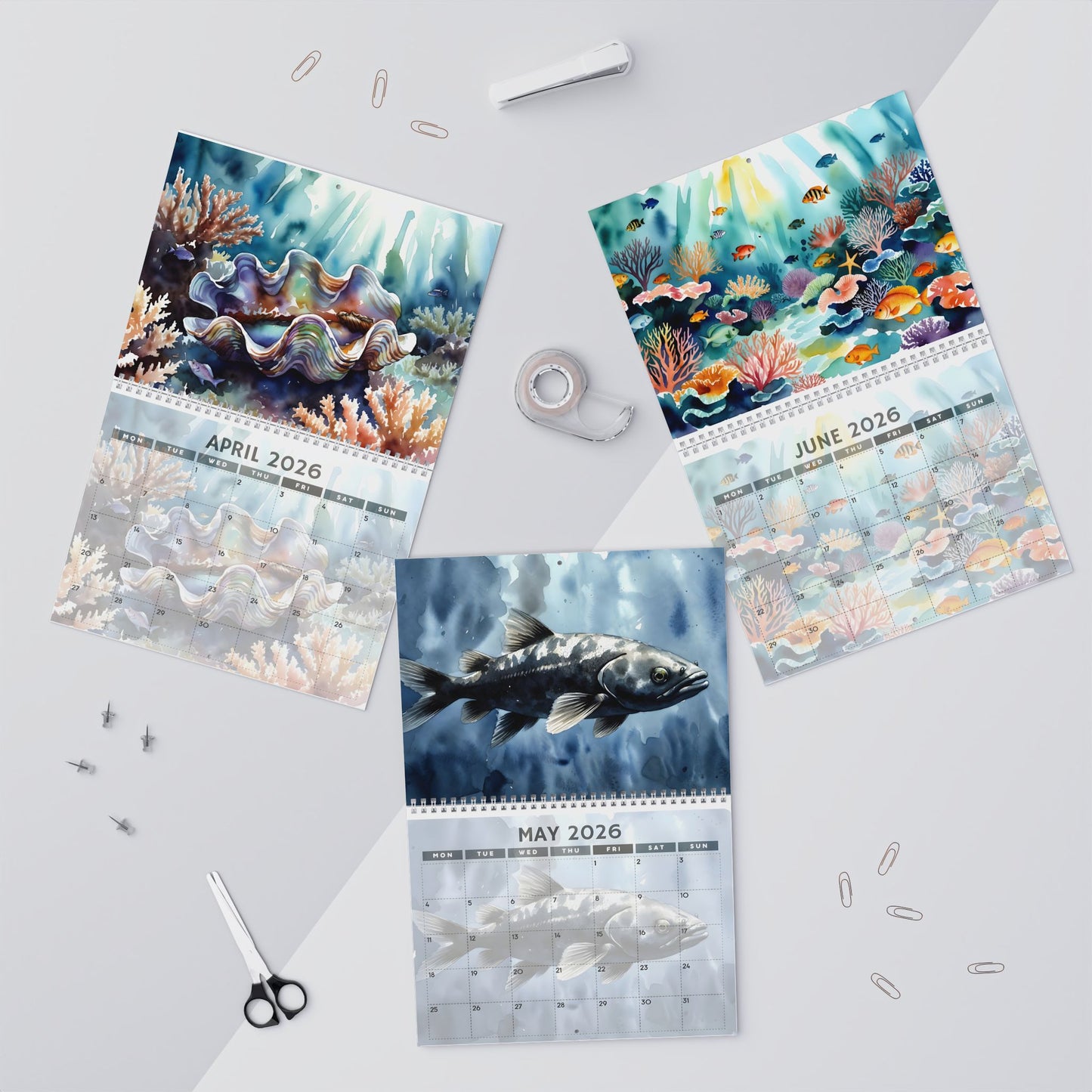 2026 Ocean Calendar — 12‑Month Marine Fish Wall Calendar: A Celebration of Oceans & Marine Biodiversity