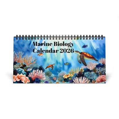 Marine Biology Desktop Calendar 2026 - Ocean-Inspired Monthly Planner