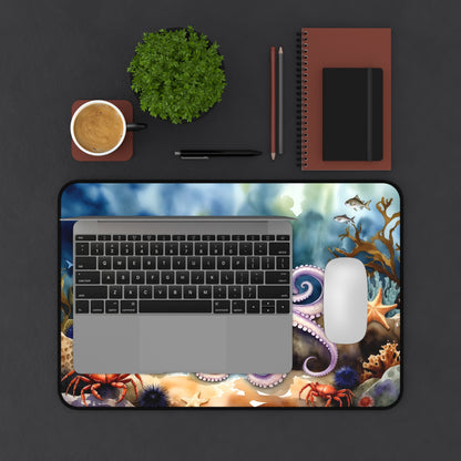 Octopus Underwater Desk Mat — Ocean Sea Life Mouse Pad