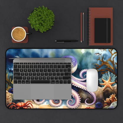 Octopus Underwater Desk Mat — Ocean Sea Life Mouse Pad