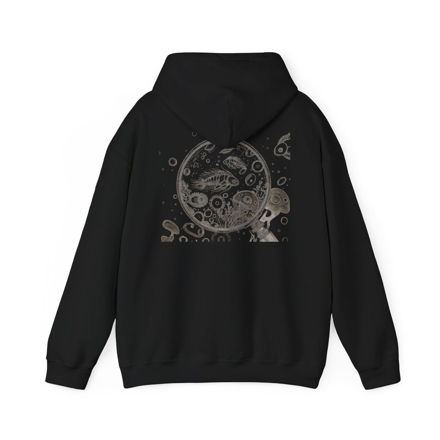 Protect What You Can't See Hoodie | Microscopic Marine Organisms Illustration