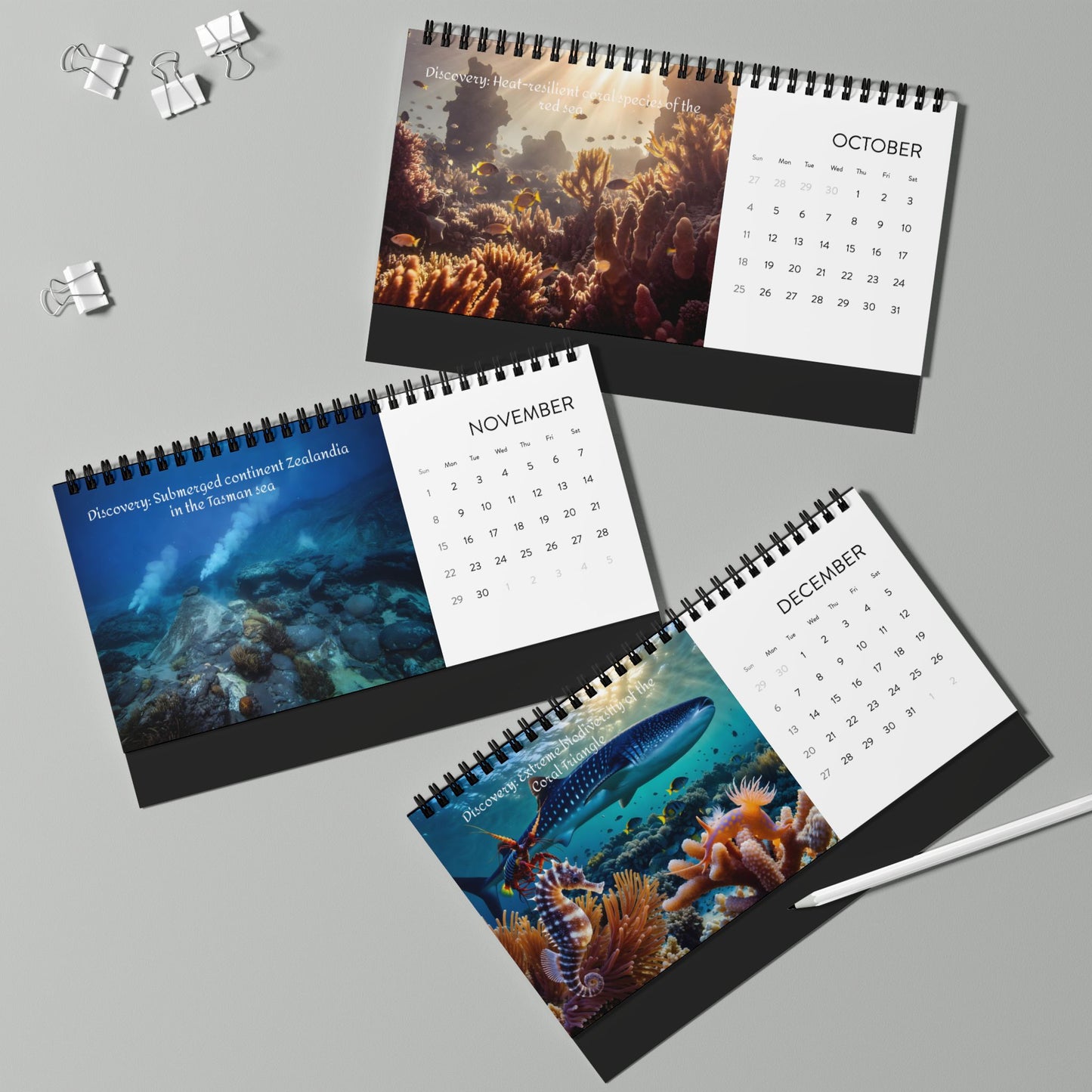 Marine Biology Desktop Calendar 2026 — Life, Science & Ocean Secrets