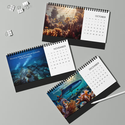 Marine Biology Desktop Calendar 2026 — Life, Science & Ocean Secrets