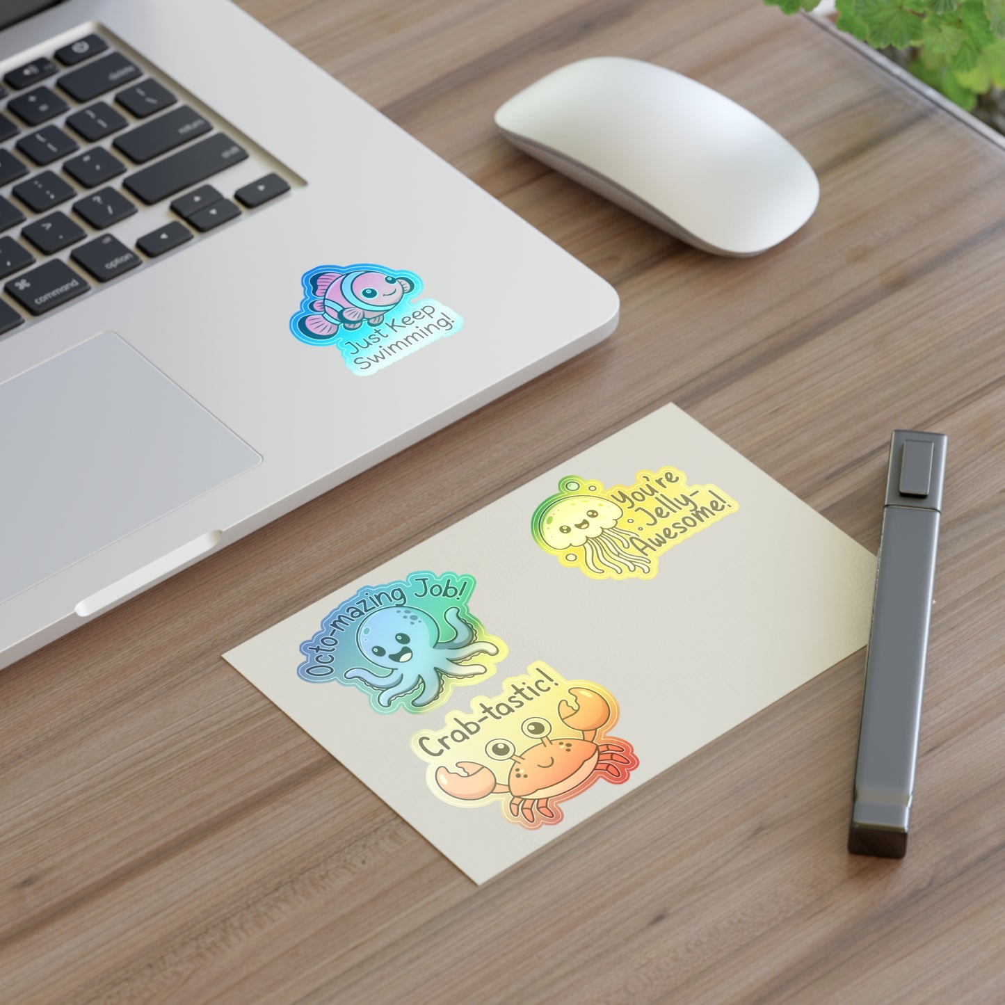 Sea Creature Puns Sticker Sheets, Ocean Animal Stickers | Cute Educational Decals